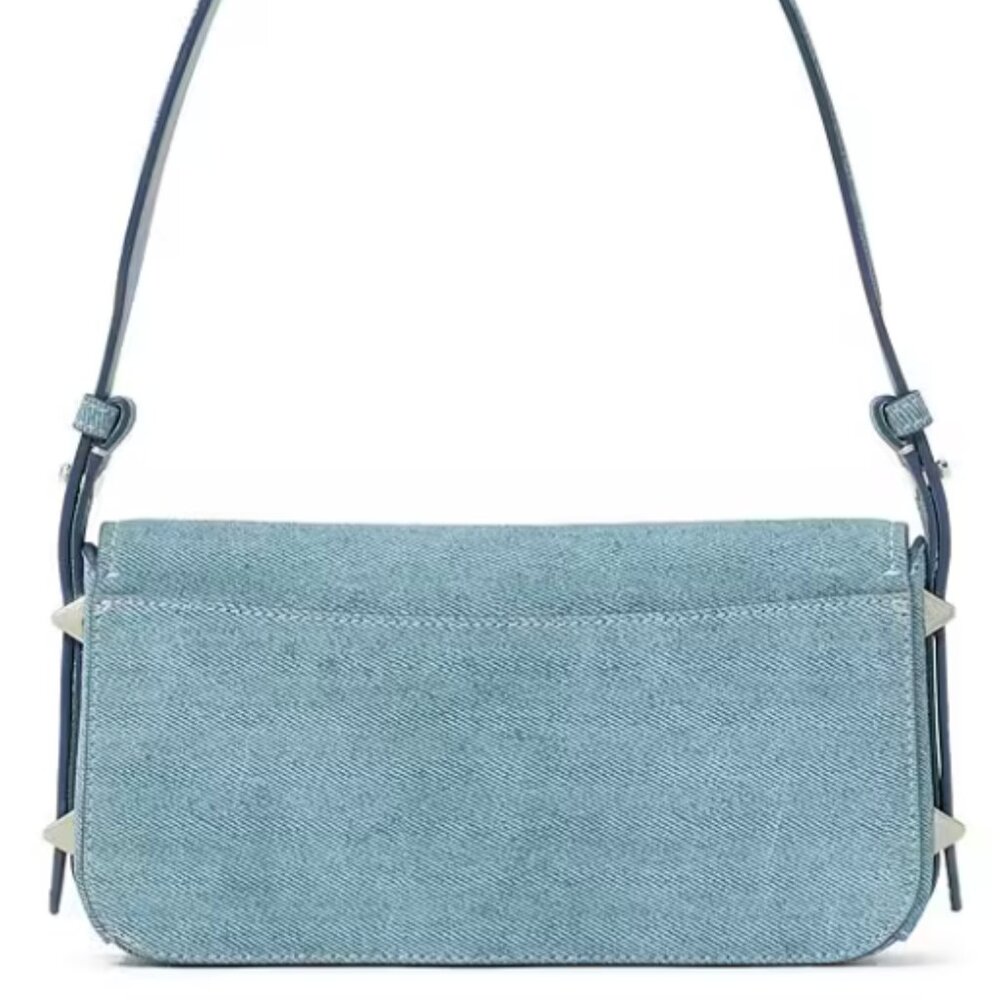 Kate Spade New York Liv Denim Suede Small East-West Shoulder Bag NWT - Picture 2 of 6